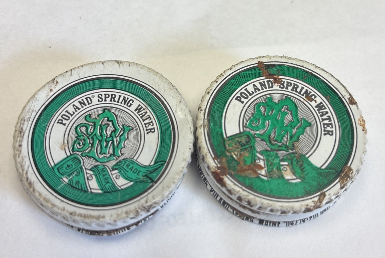 Vintage 1960’S-70 POLAND SPRING WATER BOTTLE CAPs POLAND ME Vintage 1960’S-70 POLAND SPRING WATER BOTTLE CAPs POLAND ME