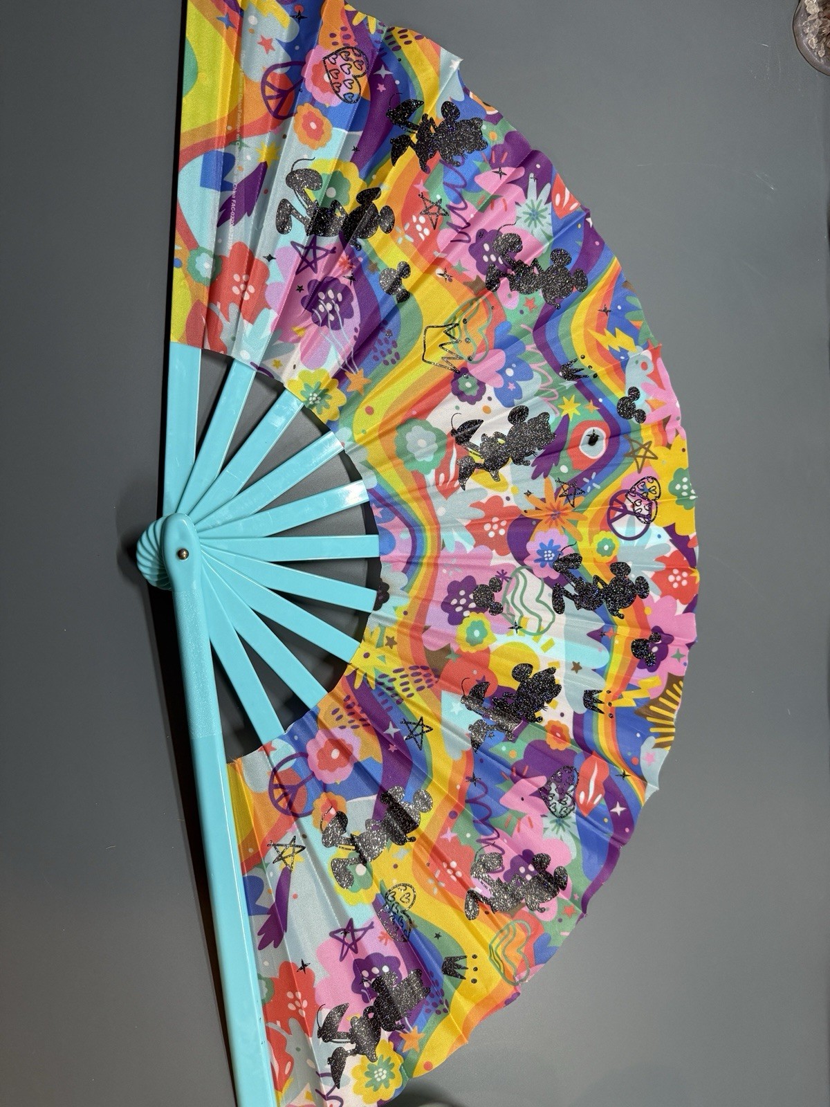 Disney Parks Folding Fan Pride Mickey Mouse Rainbow Disney Parks Folding Fan Pride Mickey Mouse Rainbow