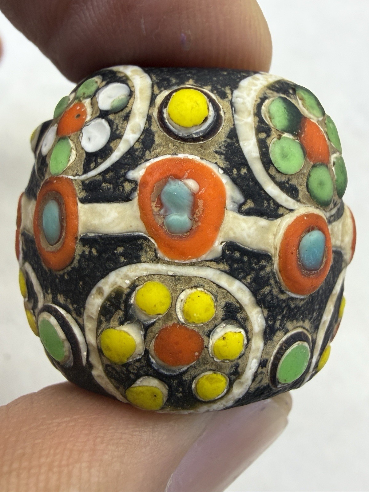 Rare2000+ Years Old Lovely Ancient Rare Roman Mosaic Glass Wonderful Rare Bead Rare2000+ Years Old Lovely Ancient Rare Roman Mosaic Glass Wonderful Rare Bead