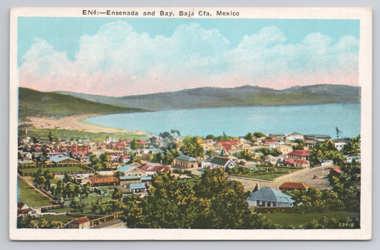 Ensenada & Bay Baja California, Mexico Vintage Postcard