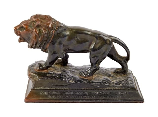 Vintage MGM Studios Leo The Lion Bronze Paperweight AC Rehberger Co.