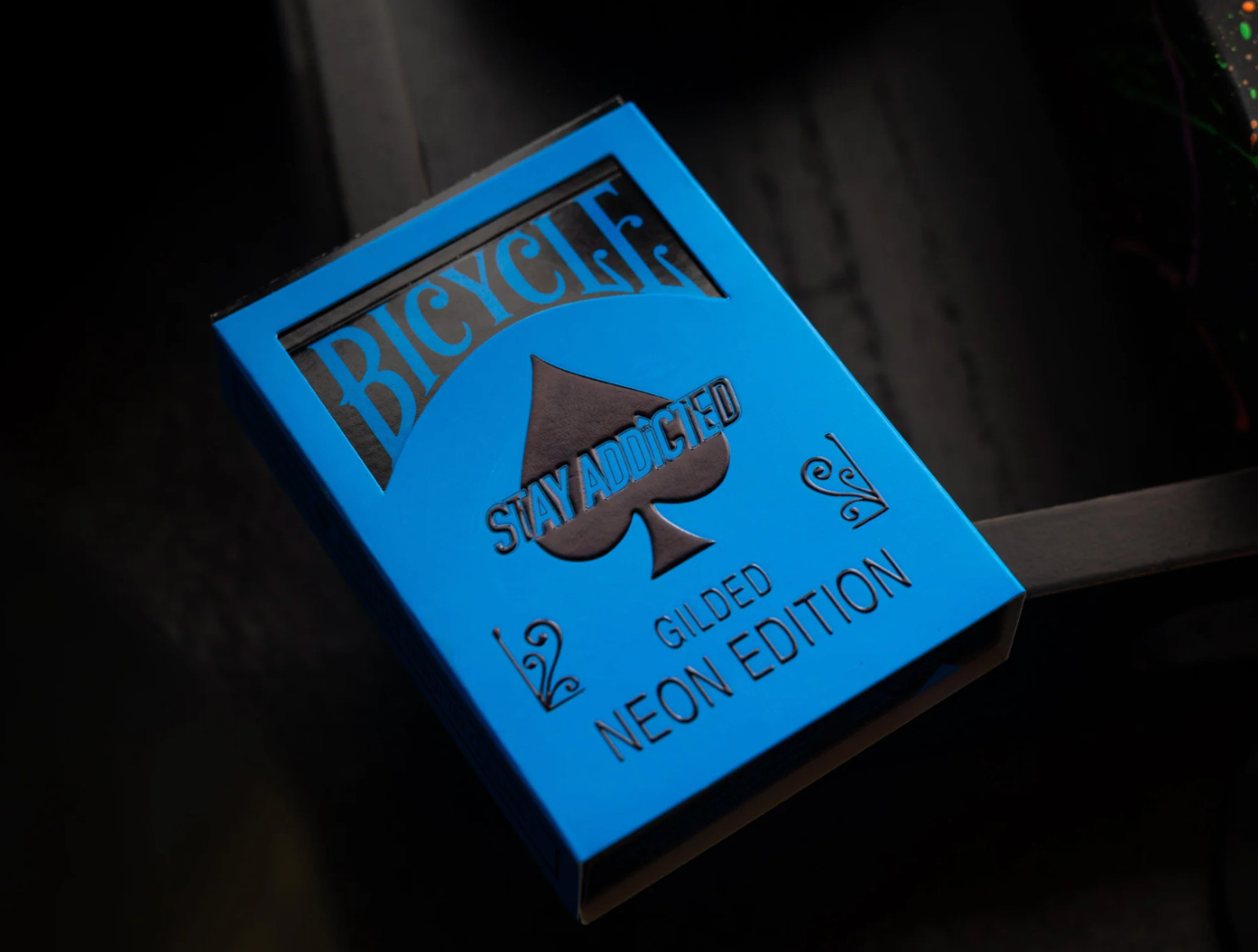 Prism Blue GILDED Bicycle Neon Cool-Blue Playing Cards | By: Card-Addiction.com Prism Blue GILDED Bicycle Neon Cool-Blue Playing Cards | By: Card-Addiction.com