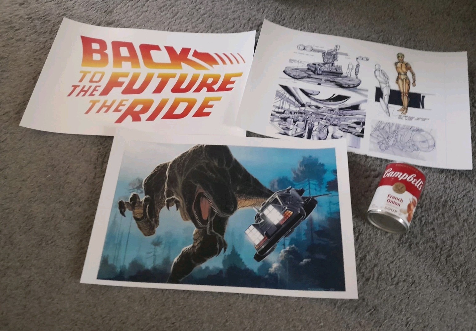 UNIVERSAL STUDIOS BACK TO THE FUTURE THE RIDE RARE LARGE CONCEPT ART COPIES