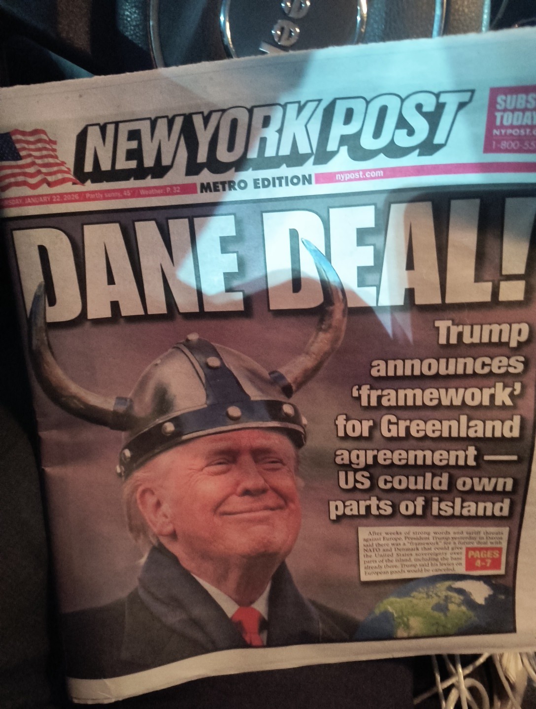 The New Post Thursday January 22 2026 DANE DEAL The New Post Thursday January 22 2026 DANE DEAL