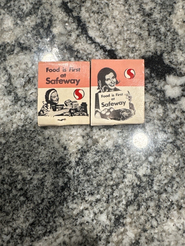 Vintage Safeway Matchbooks 'Food is First at Safeway' Vintage Safeway Matchbooks 'Food is First at Safeway'