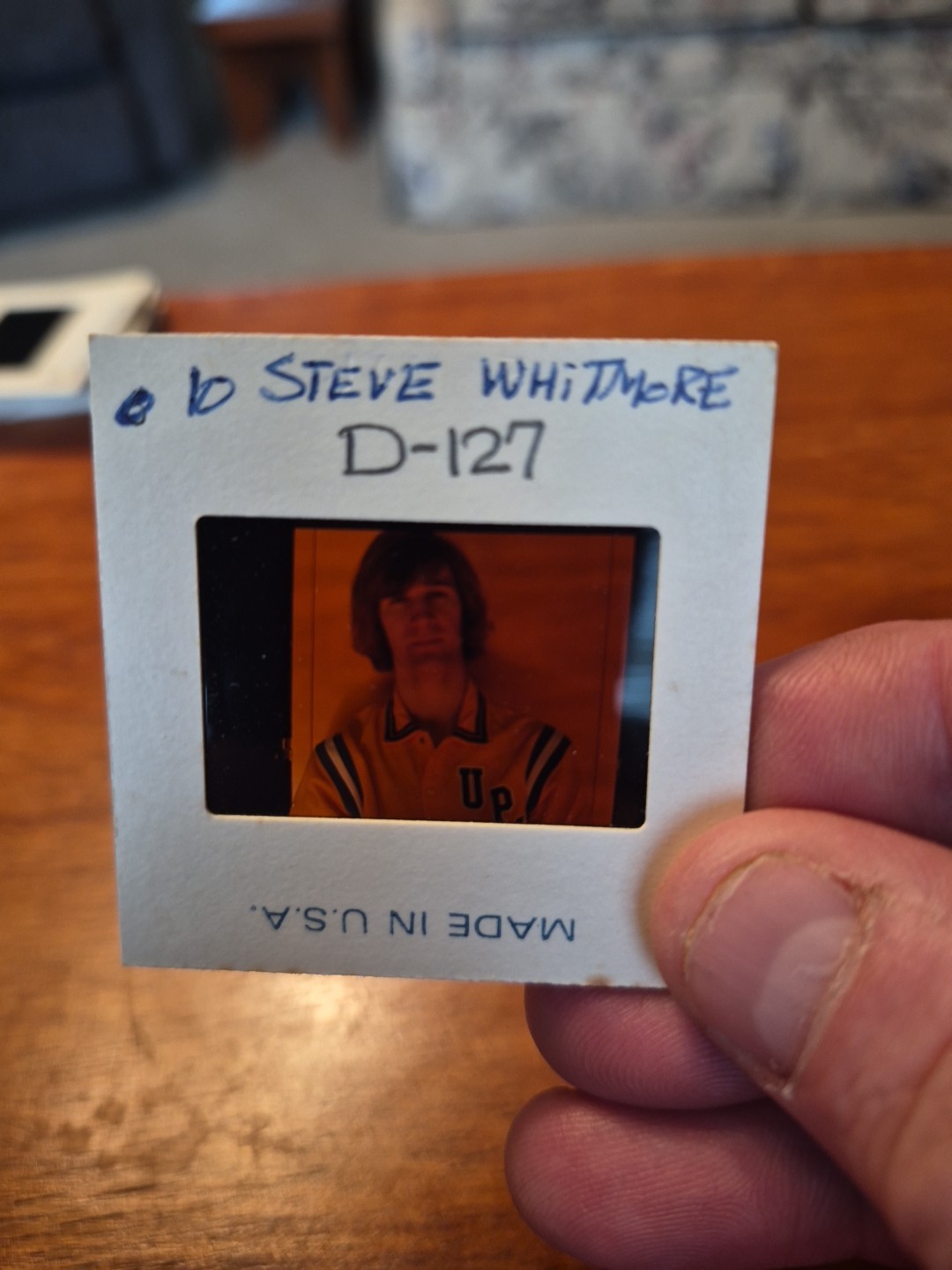 Vintage 1970's Steve Whitmore UPJ Basketball Slide 2 Inches Vintage 1970's Steve Whitmore UPJ Basketball Slide 2 Inches