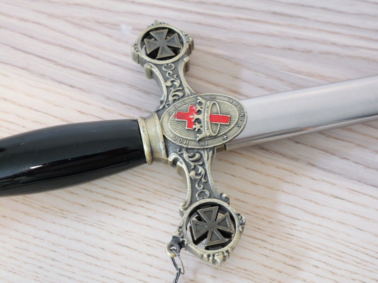 37” Knights Of Templar Crusader Sword Steel Scabbard Ornate Medieval Sharp Black 37” Knights Of Templar Crusader Sword Steel Scabbard Ornate Medieval Sharp Black