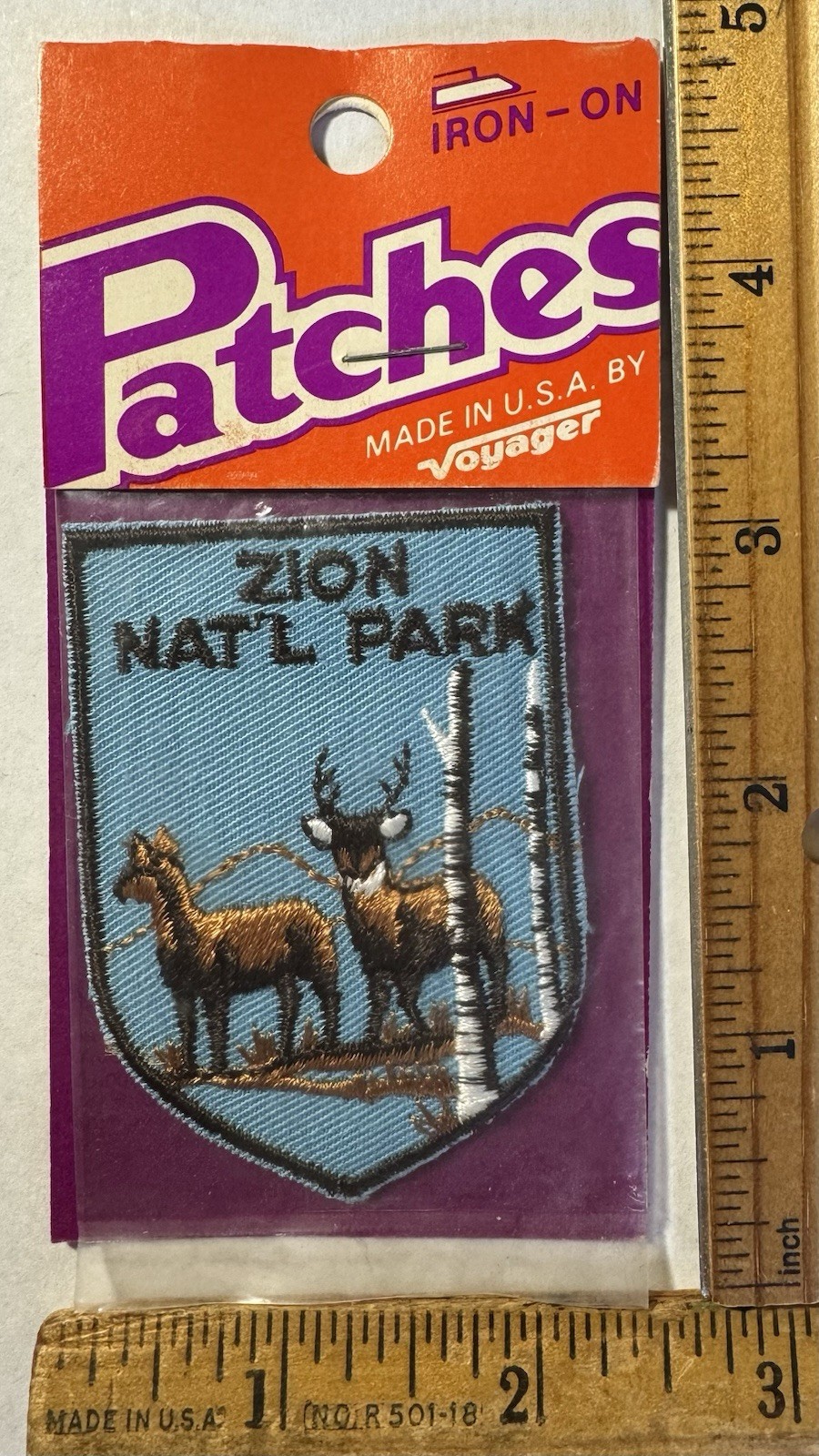 Vintage Zion National Park Utah Deer Patch Voyager Travel Souvenir NIP Vintage Zion National Park Utah Deer Patch Voyager Travel Souvenir NIP