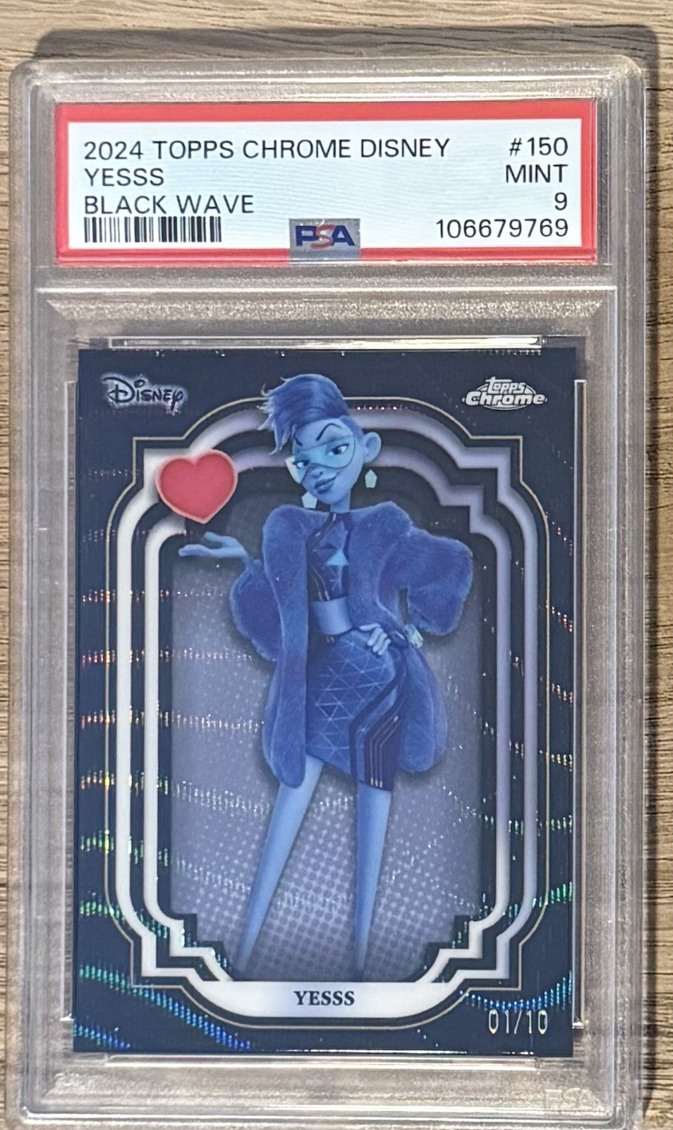 2024 Topps Chrome Disney Yesss #150 Black Wave /10 PSA 9 Ralph Breaks Internet 2024 Topps Chrome Disney Yesss #150 Black Wave /10 PSA 9 Ralph Breaks Internet