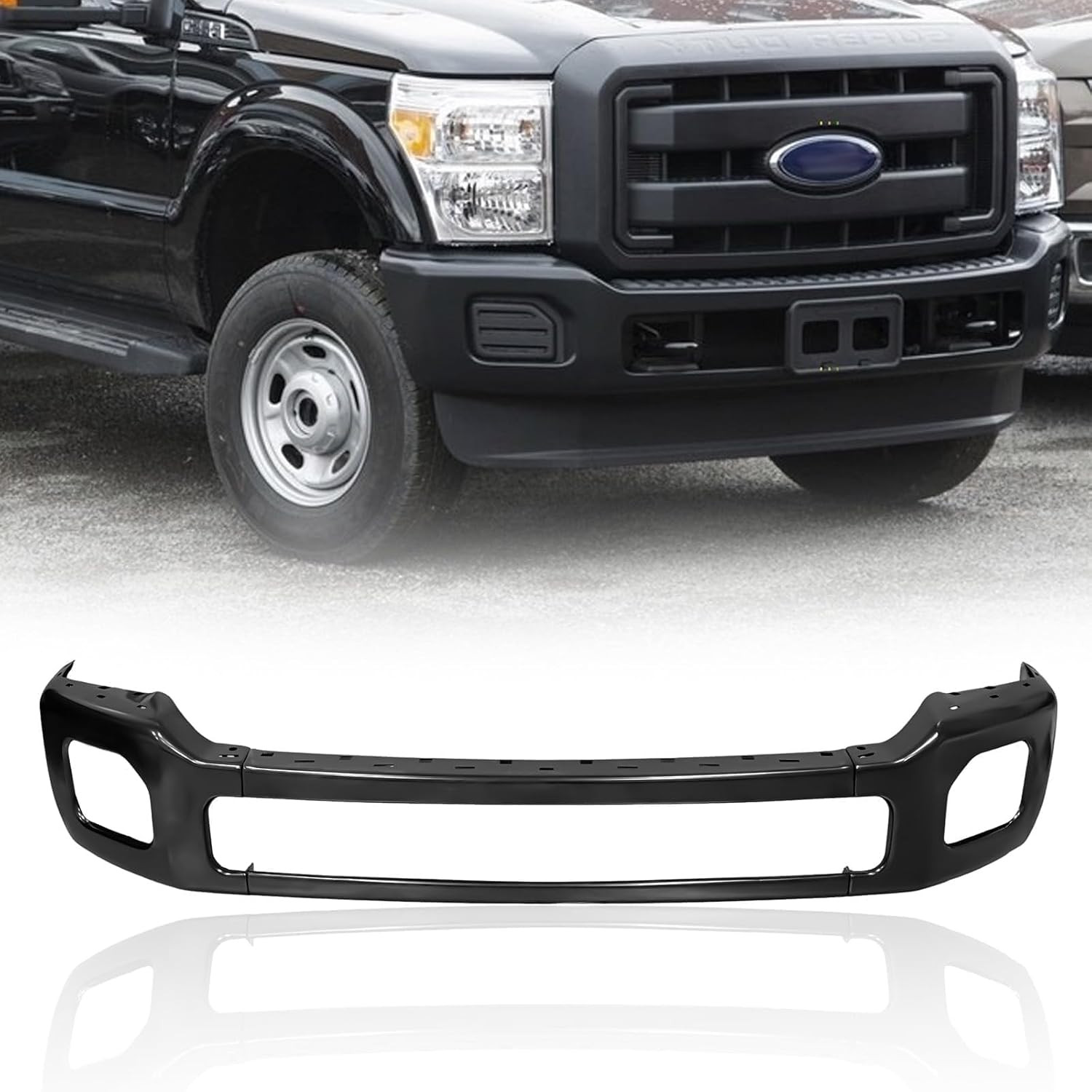 3PCS Front Bumper Impact Face Bar Compatible with 2011-2016 Ford F250 F350 F450