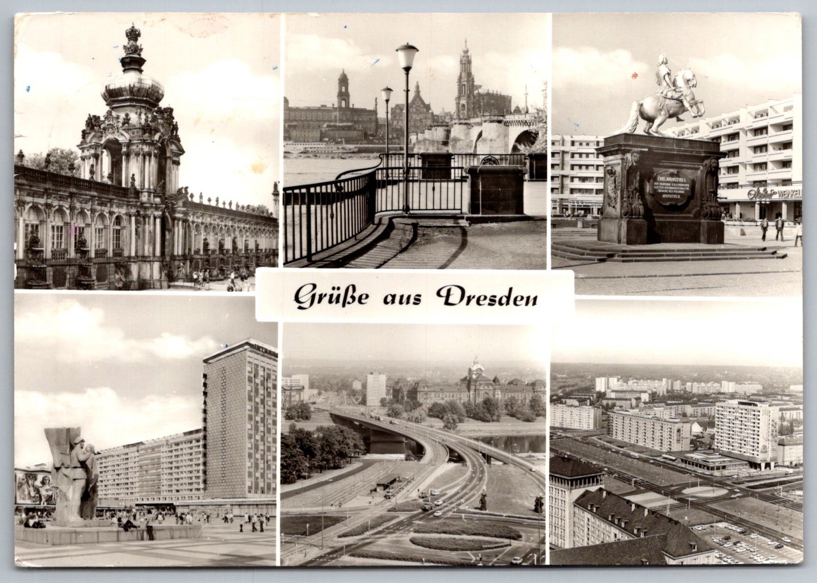 Dresden Landmarks Views Germany Gruß aus Dresden Vintage Postcard Dresden Landmarks Views Germany Gruß aus Dresden Vintage Postcard