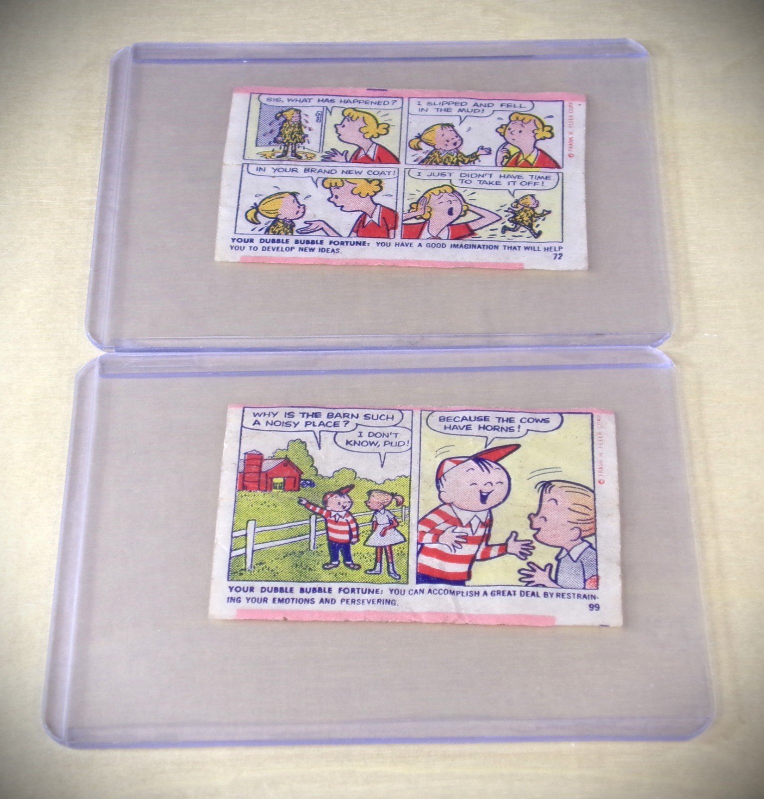 Vintage 1950s Fleer Dubble Bubble Gum Comic Wrappers #72c Featuring Pud Rare Vintage 1950s Fleer Dubble Bubble Gum Comic Wrappers #72c Featuring Pud Rare