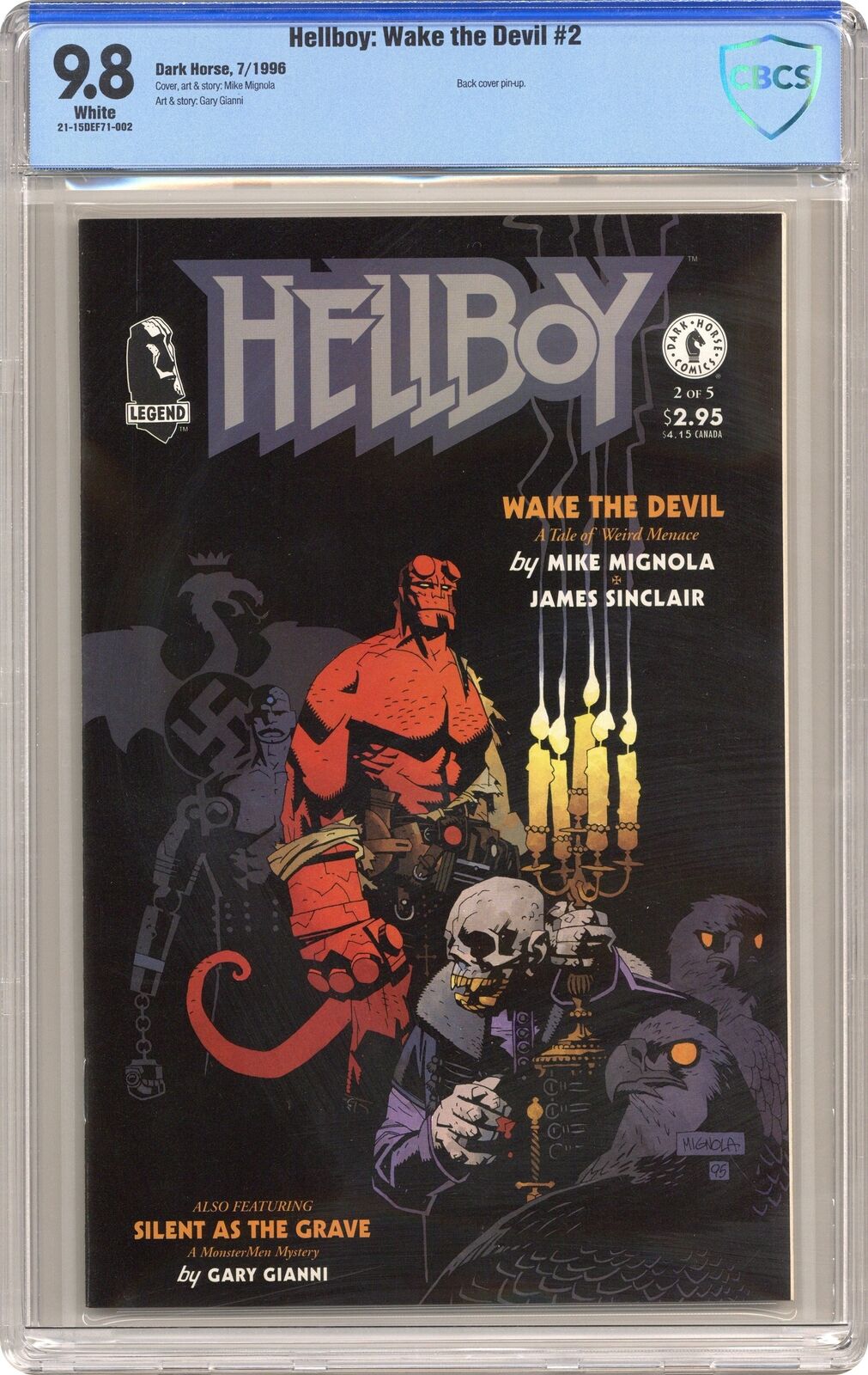 Hellboy Wake the Devil #2 CBCS 9.8 1996 21-15DEF71-002