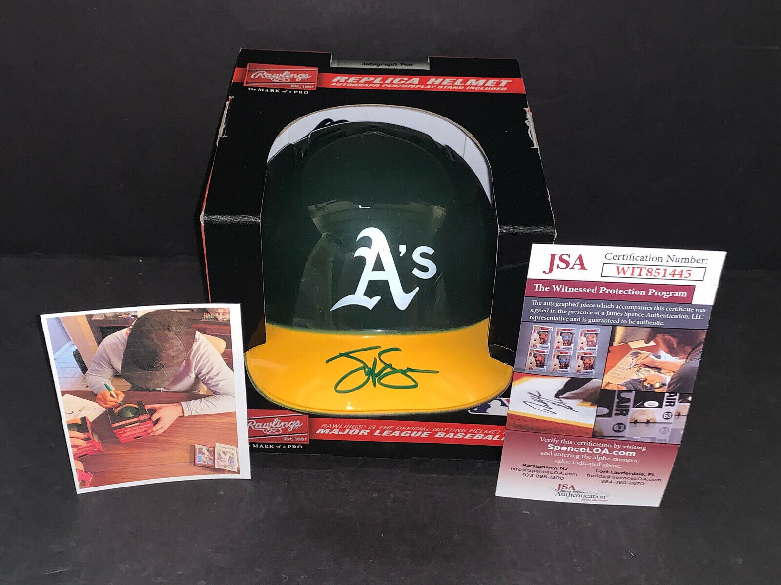 Tyler Soderstrom Oakland A\'s Autographed Signed Mini Helmet JSA WITNESS COA