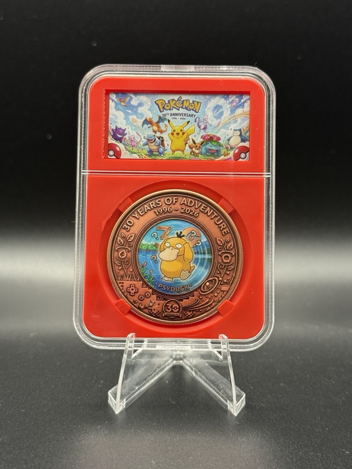 Psyduck Pokémon 30 Years of Adventure 1996-2026 1oz Copper Coin Psyduck Pokémon 30 Years of Adventure 1996-2026 1oz Copper Coin