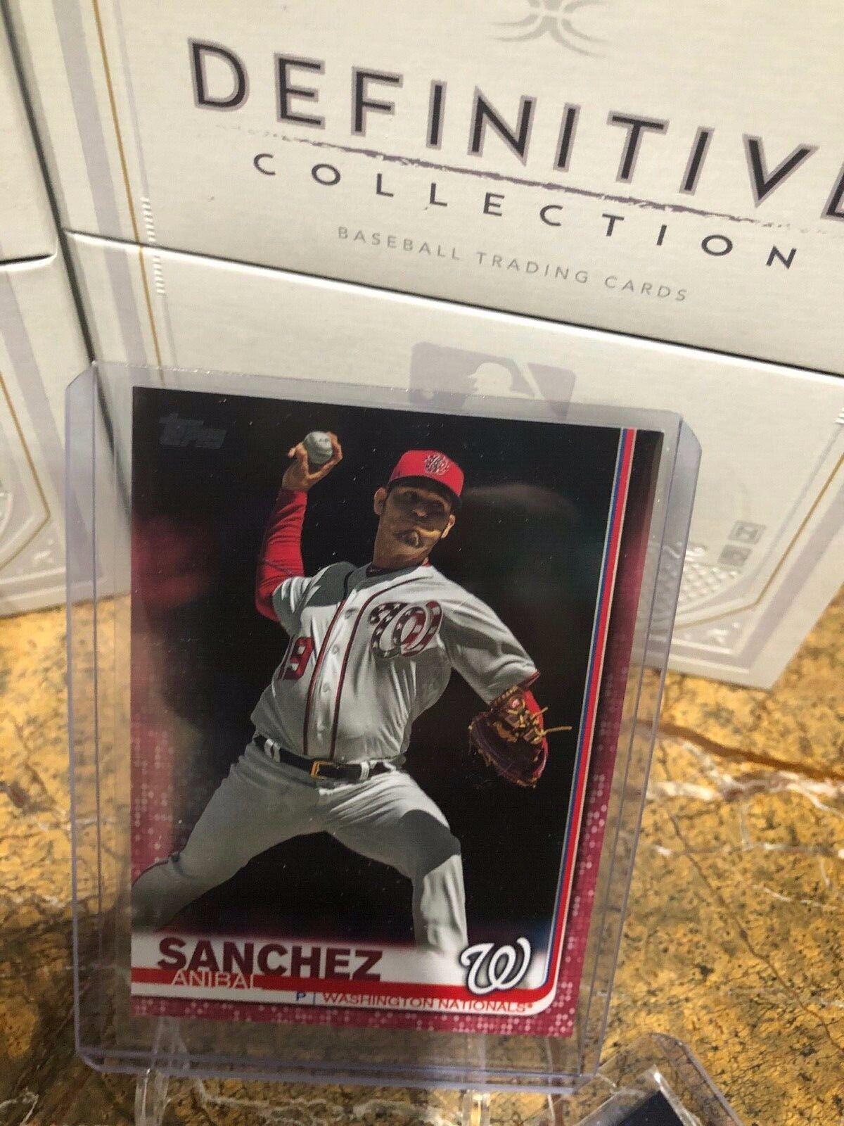2019 Topps Update Anibal Sanchez Red Parallel Base 18/50 US176 Nationals World