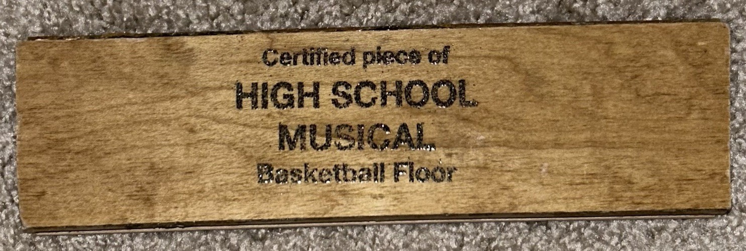 Official Disney High School Musical Prop Basketball Gym Floor Piece SCREEN USED Official Disney High School Musical Prop Basketball Gym Floor Piece SCREEN USED