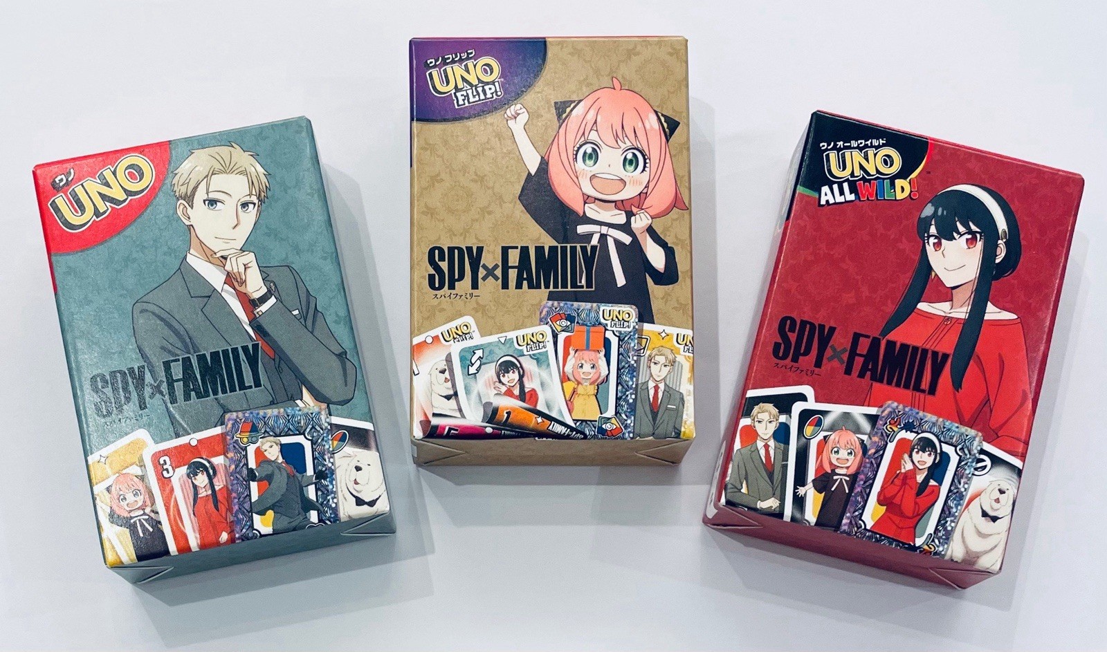 SPY X FAMILY UNO 3 Decks Complete Set Anya Loid Yor Mcdonald\'s Happy Toy Japan