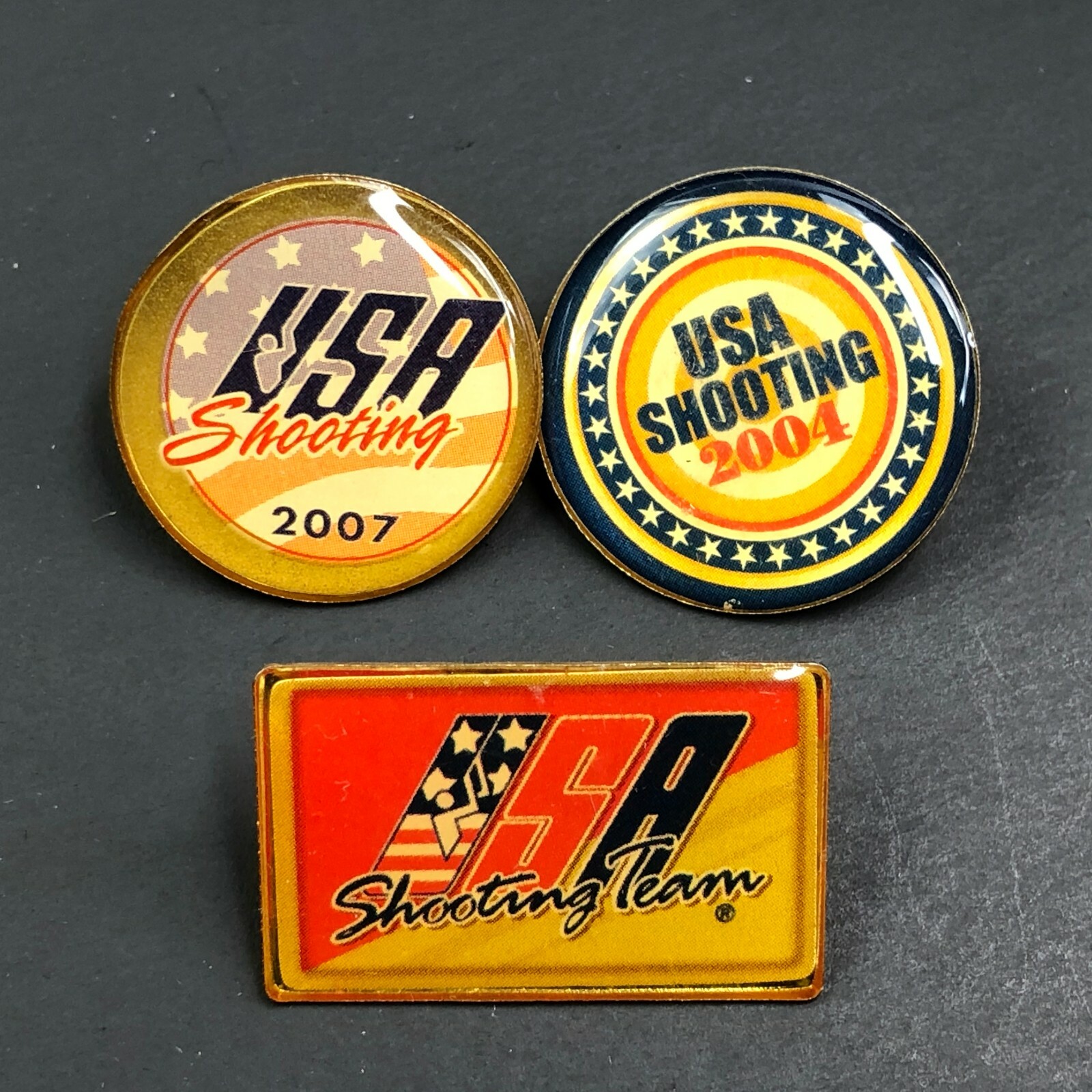 USA SHOOTING TEAM USA United States OLYMPICS Pin Back Pin Lot 2007 2004 USA SHOOTING TEAM USA United States OLYMPICS Pin Back Pin Lot 2007 2004