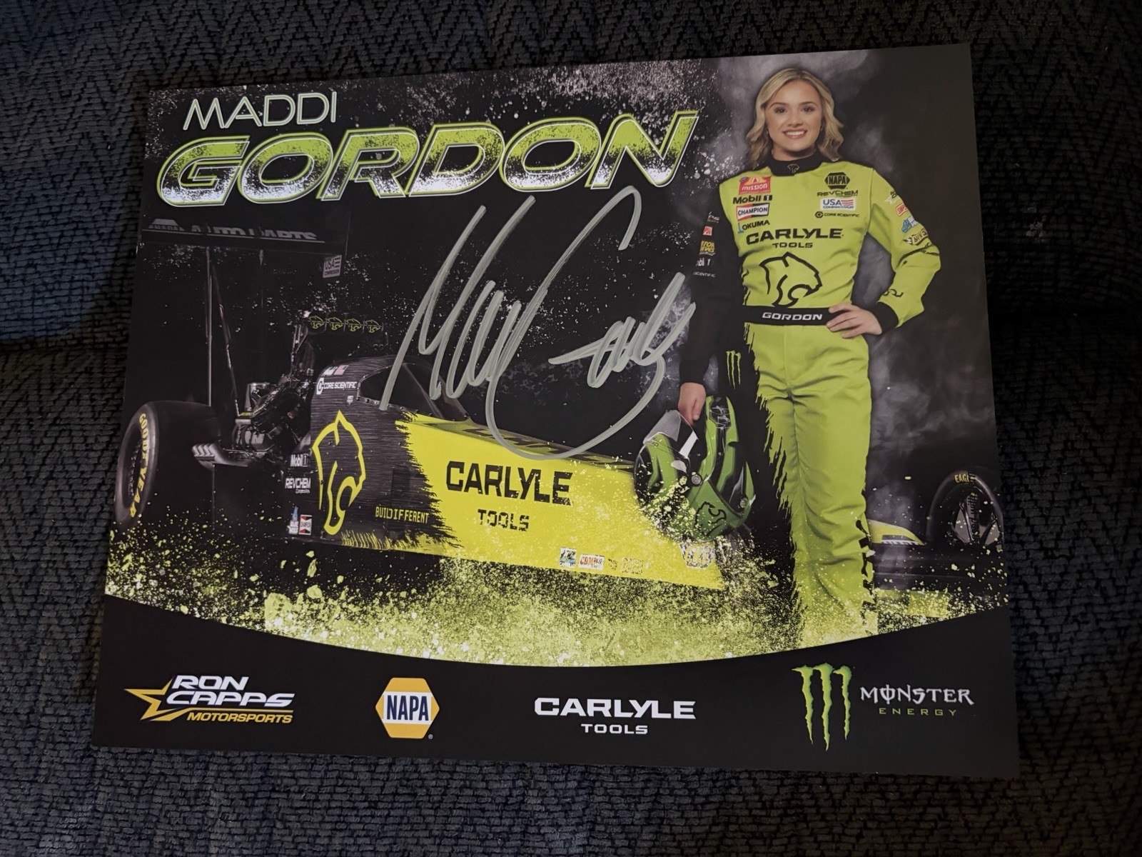 Maddi Gordon 2026 NHRA Signed Post Promo Hero Card Drag Racing Maddi Gordon 2026 NHRA Signed Post Promo Hero Card Drag Racing