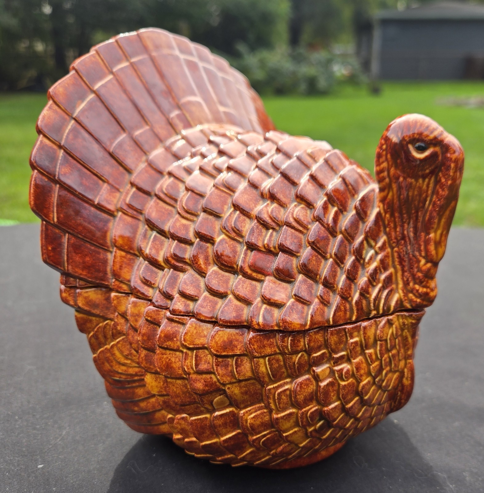 Vintage 1981 Ceramic Lided Turkey Serving Dish Fall Thanksgiving Holliday Decor Vintage 1981 Ceramic Lided Turkey Serving Dish Fall Thanksgiving Holliday Decor