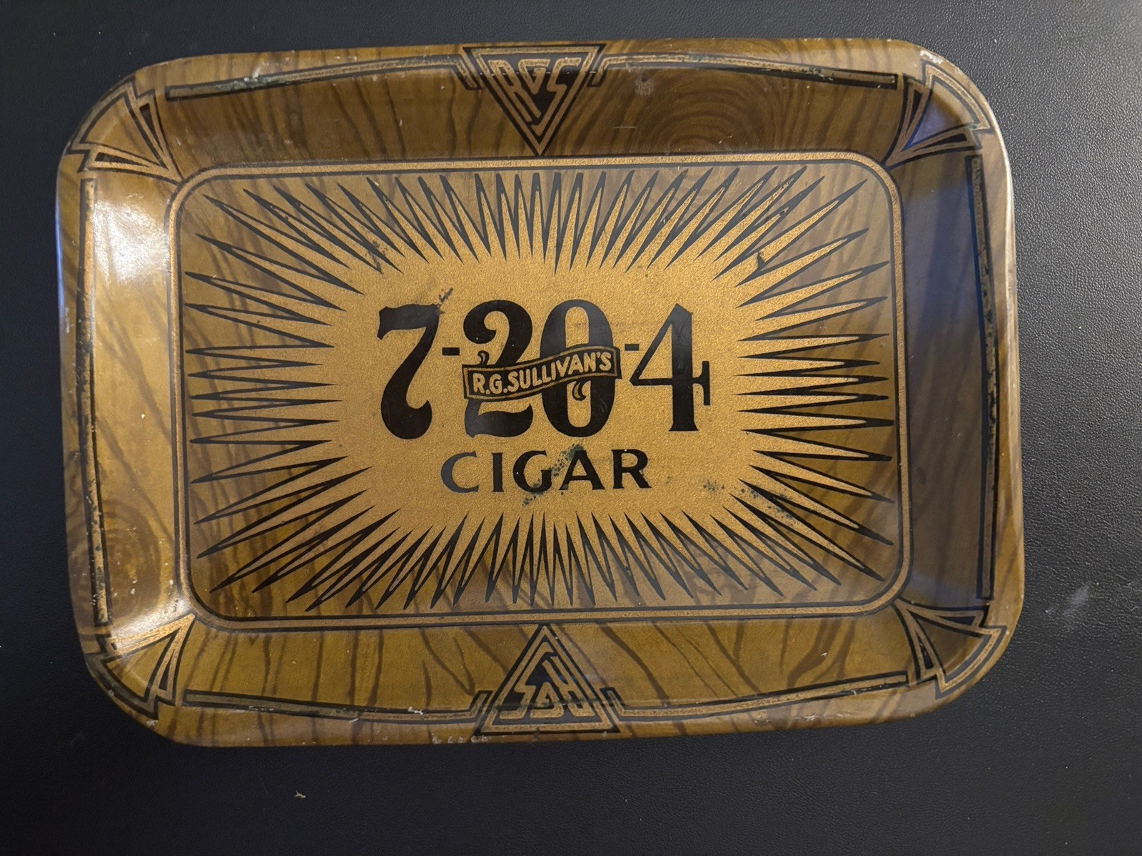 Rare Original Vintage RGS R.G. Sullivan 7-20-4 Cigar Tip Tray - Hard To Find Rare Original Vintage RGS R.G. Sullivan 7-20-4 Cigar Tip Tray - Hard To Find