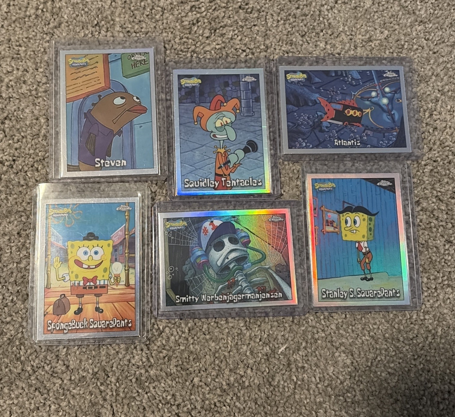 Topps 2025 Topps Chrome SpongeBob SquarePants REFRACTOR 6 Card Lot Topps 2025 Topps Chrome SpongeBob SquarePants REFRACTOR 6 Card Lot