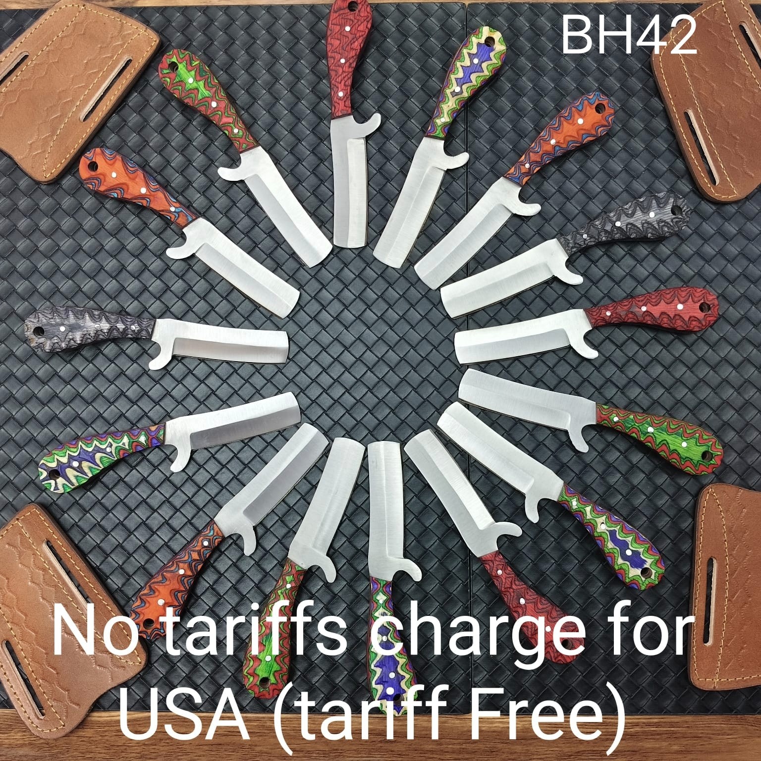 LOT OF 20 6 INCH HANDMADE CARBON STEEL BULL CUTTER KNIFE W/SHEATH (Tariff Free) LOT OF 20 6 INCH HANDMADE CARBON STEEL BULL CUTTER KNIFE W/SHEATH (Tariff Free)