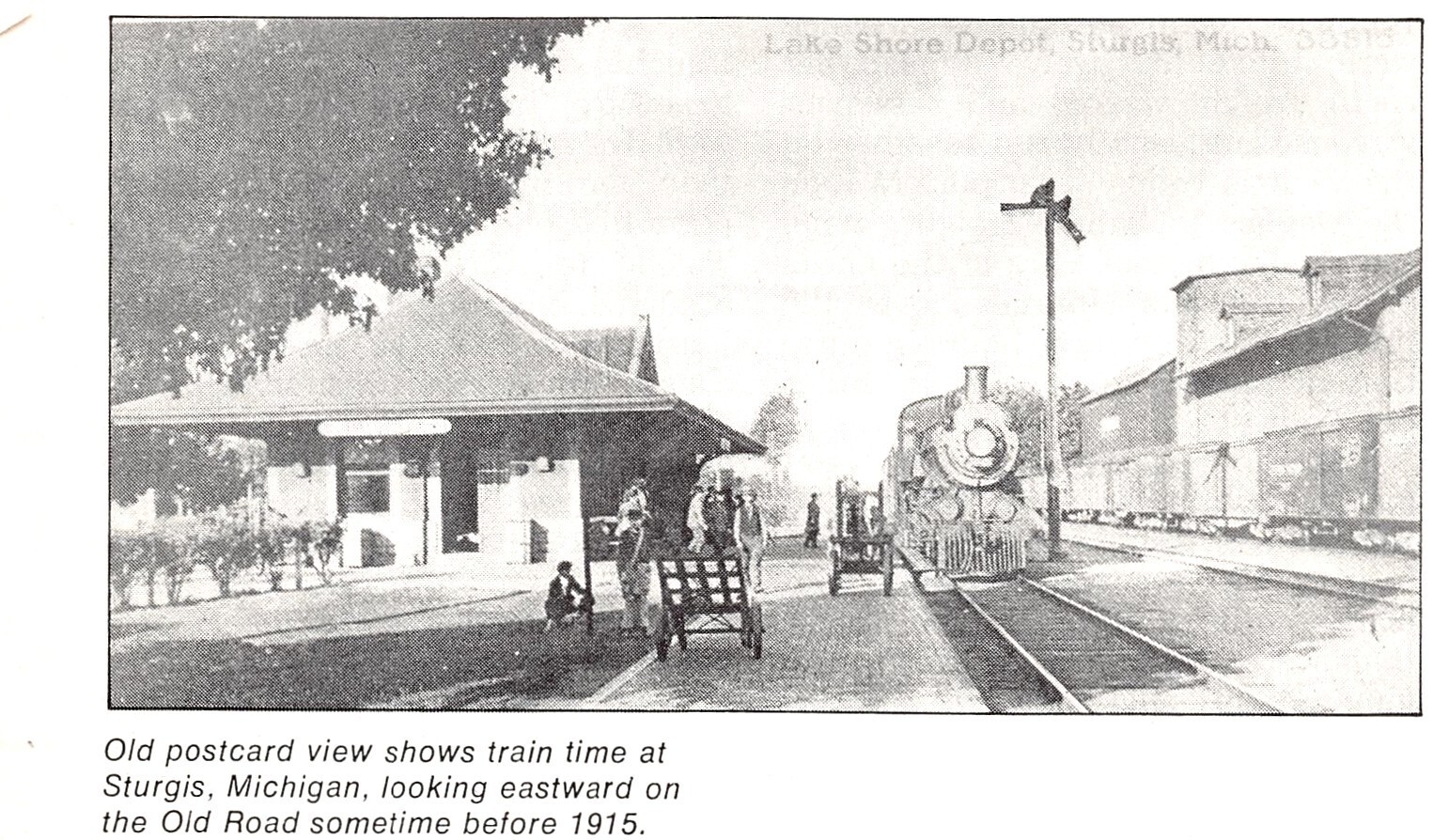 Lake Shore Depot Sturgis Michigan Pre-1915 On Old Road 5 Lake Shore Depot Sturgis Michigan Pre-1915 On Old Road 5