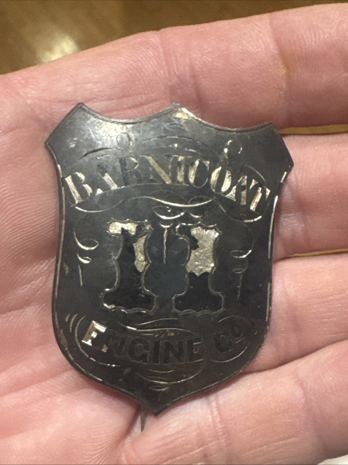 Antique 1880s Boston Obsolete Badge Silver Barnicoat 11 Engine Co Rare Fire Dept Antique 1880s Boston Obsolete Badge Silver Barnicoat 11 Engine Co Rare Fire Dept