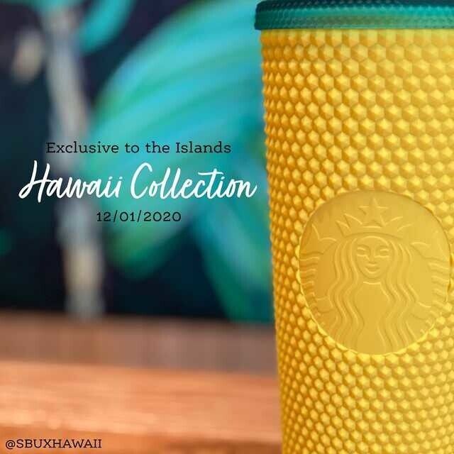 Starbucks Hawaii Edition 2020 Venti Pineapple Cup Tumbler Matte Studded 24oz 