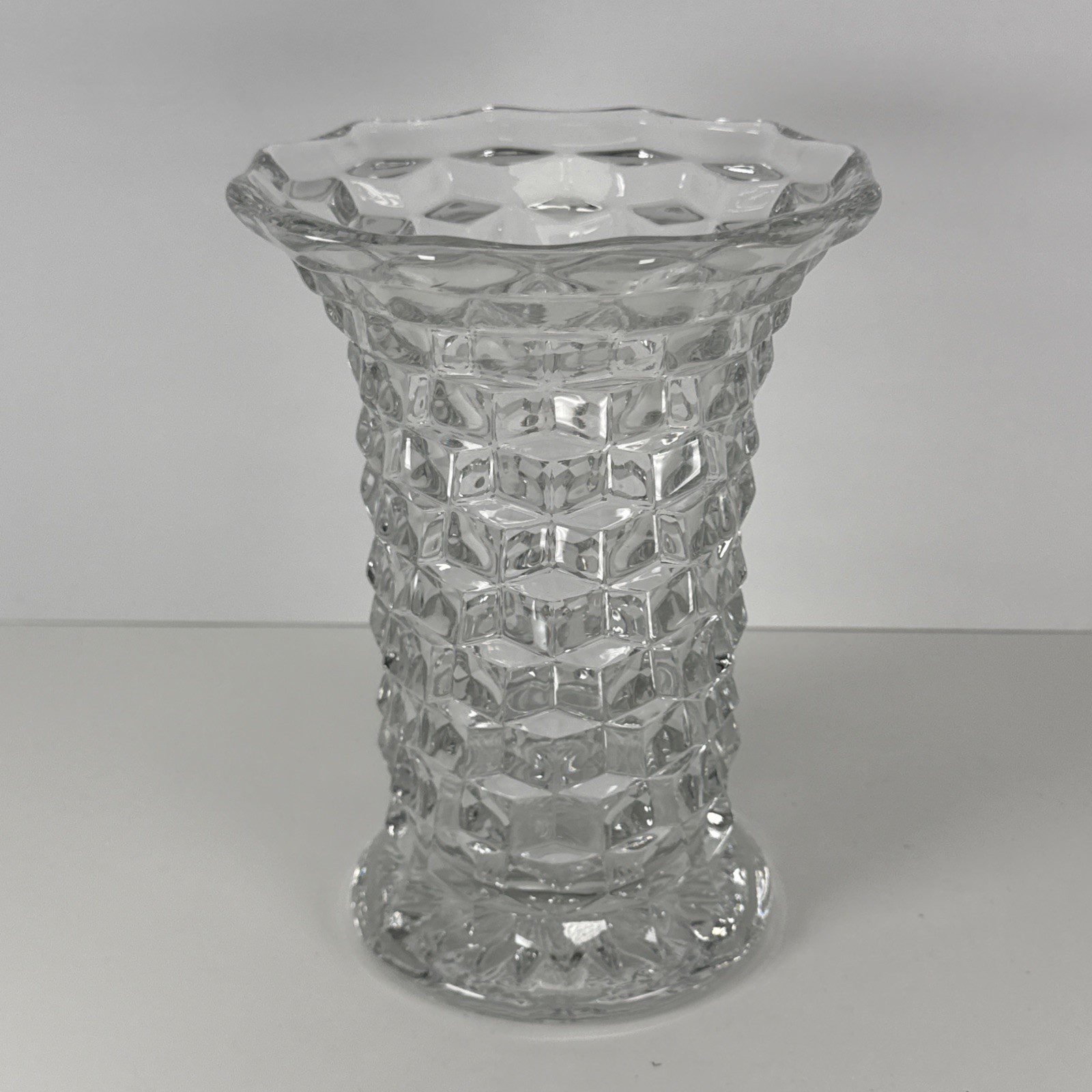 Antique Elegant Glass FOSTORIA American TALL 7” Inch Flared Top Vase Mint A+ Antique Elegant Glass FOSTORIA American TALL 7” Inch Flared Top Vase Mint A+