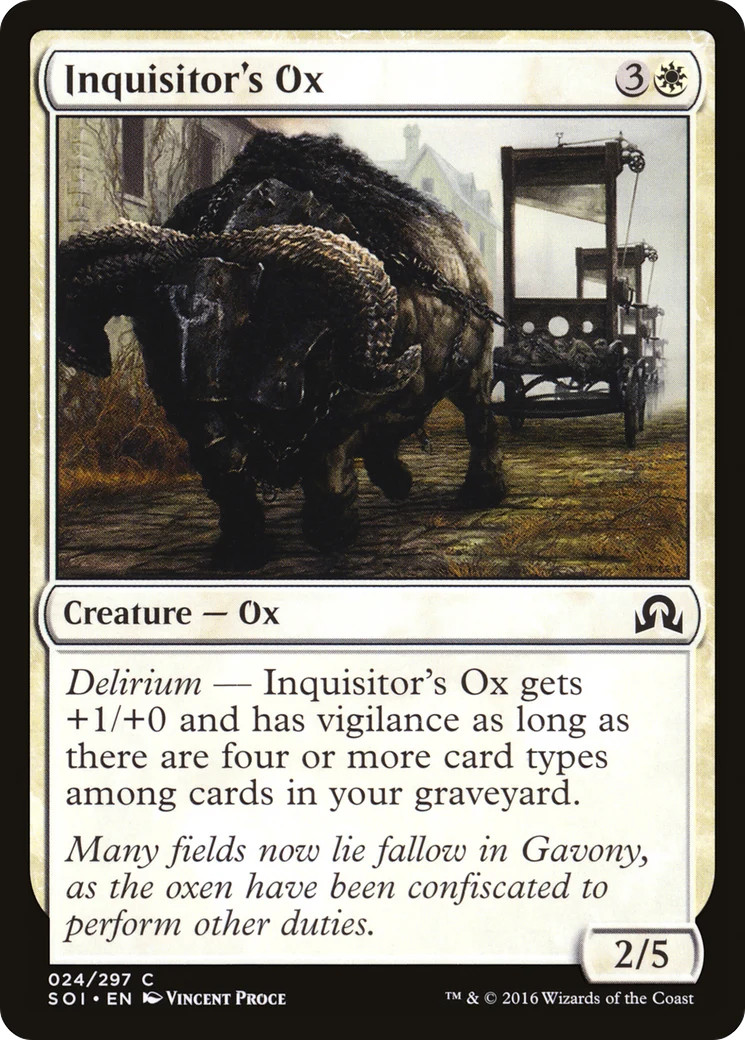 Inquisitor's Ox [Shadows over Innistrad] Magic MTG