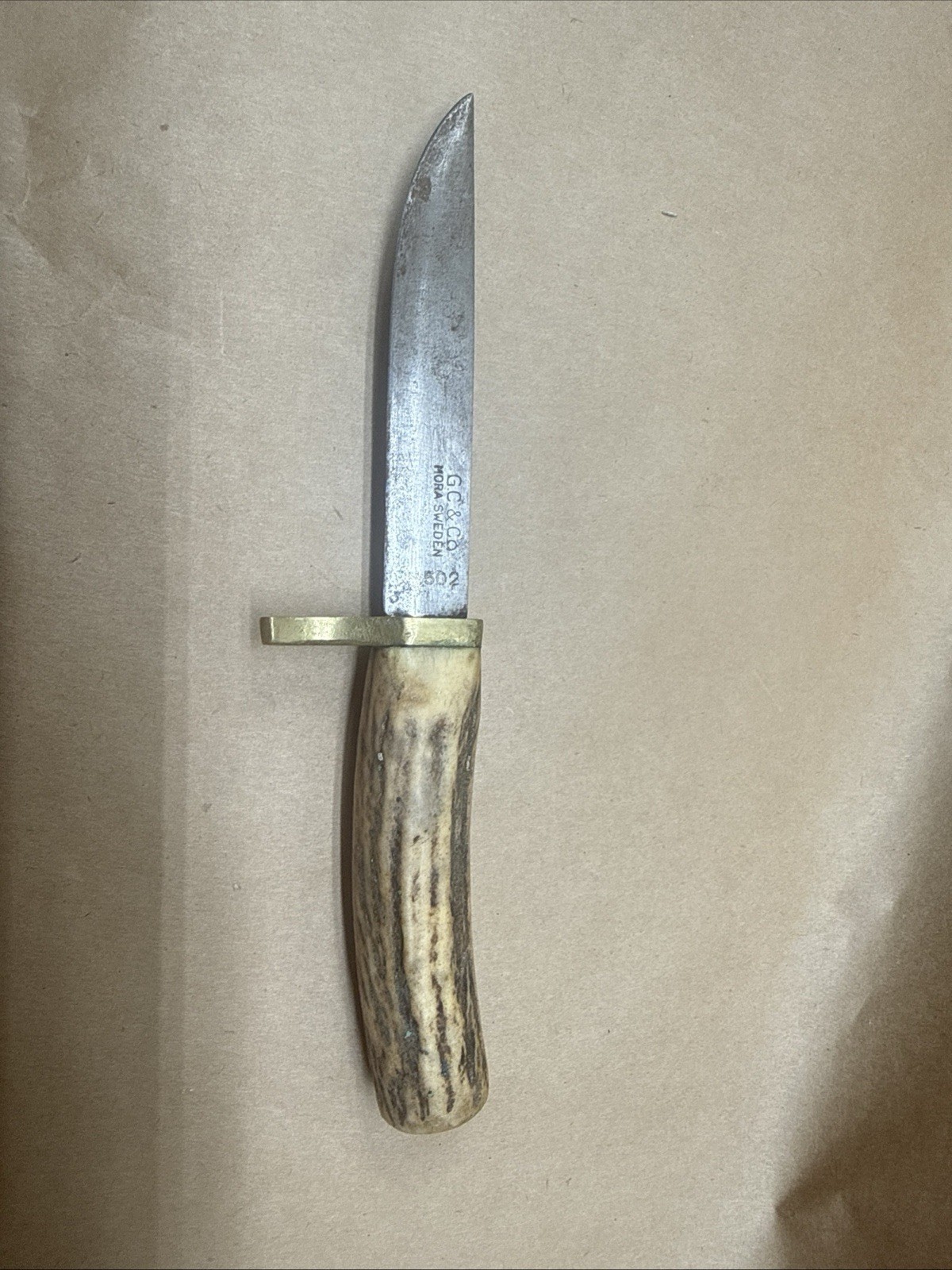 VINTAGE MORA GC & CO SWEDEN THE OUTDOORS 502 series Hunting Knife Stag Handle VINTAGE MORA GC & CO SWEDEN THE OUTDOORS 502 series Hunting Knife Stag Handle
