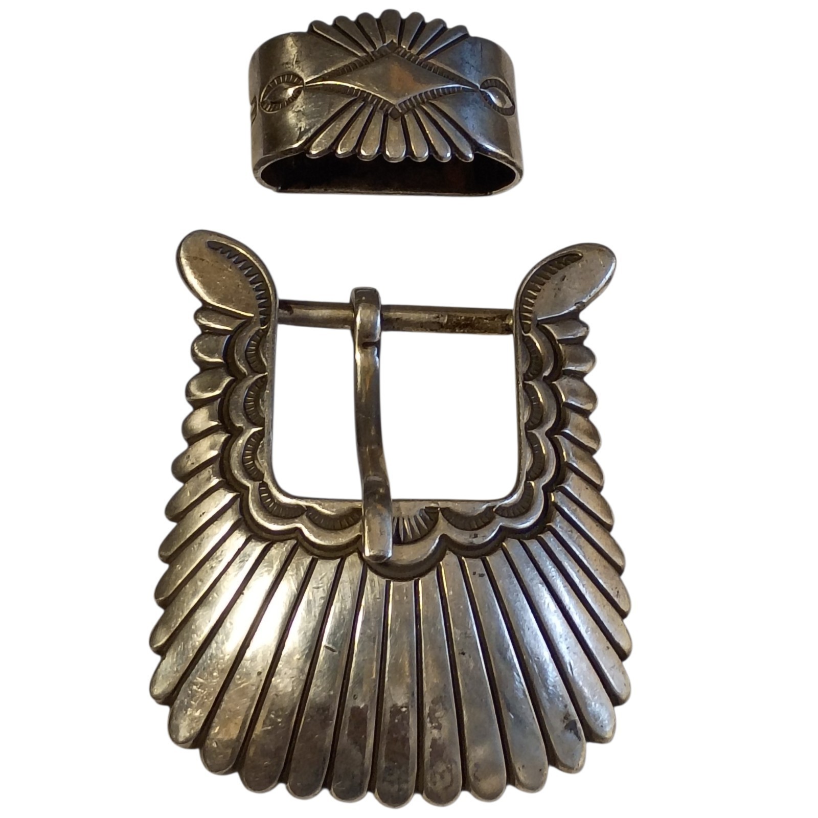 Important deceased Navajo Allison Snowhawk Lee Ranger SterlingSilver Buckle 