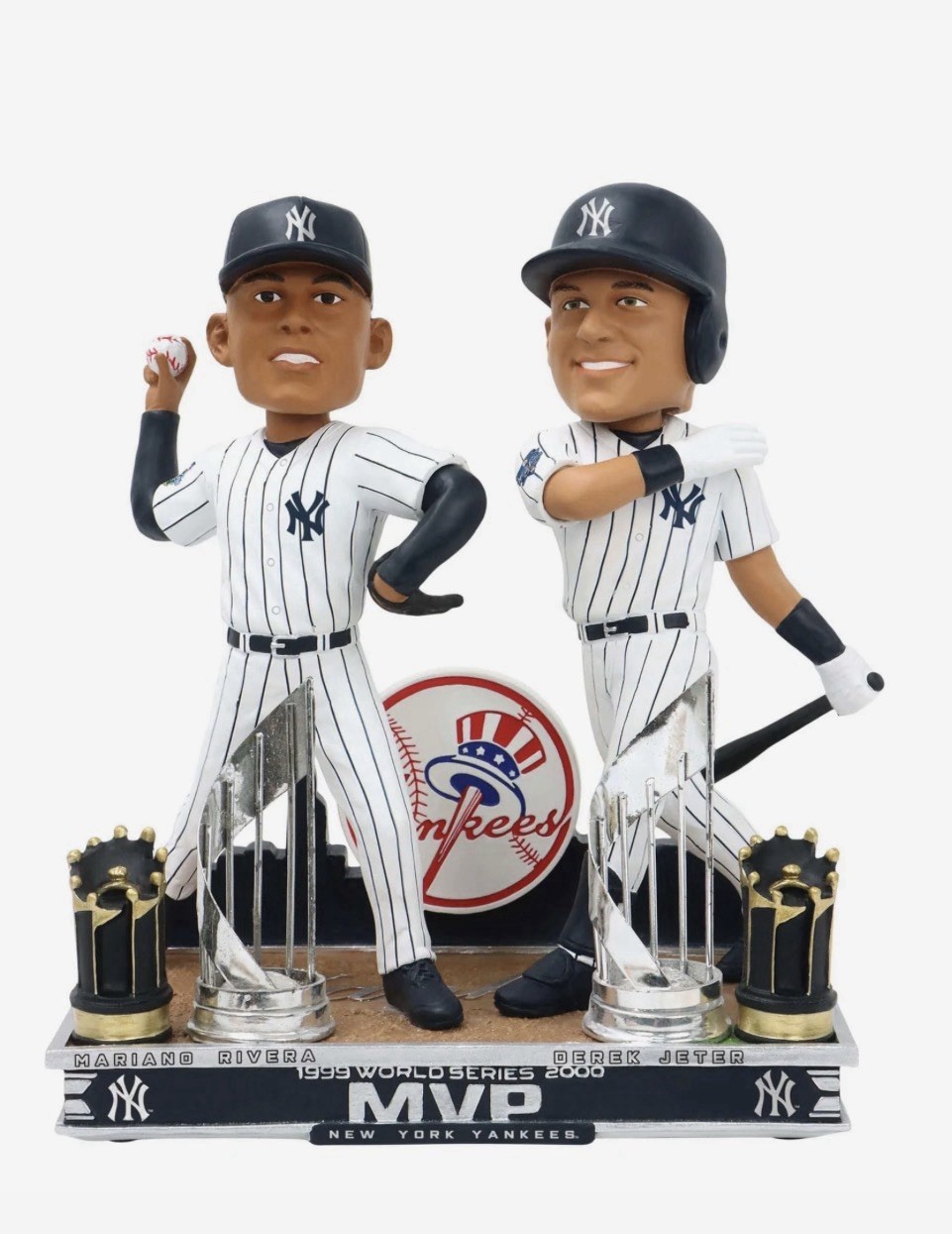 NY Yankees 1999 2000 World Series MVP Derek Jeter Mariano Rivera BOBBLEHEAD LE NY Yankees 1999 2000 World Series MVP Derek Jeter Mariano Rivera BOBBLEHEAD LE