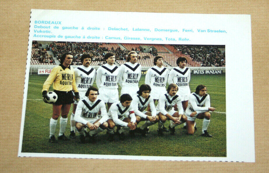 1978-79 Giresse Vergnes team Girondins Bordeaux photo sticker football  