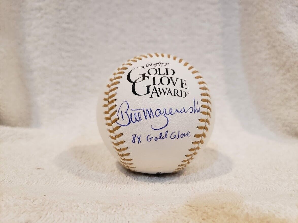 GORGEOUS Bill Mazeroski 8x GG AUTO\'D Gold Glove Baseball, Pittsburgh Pirates MLB
