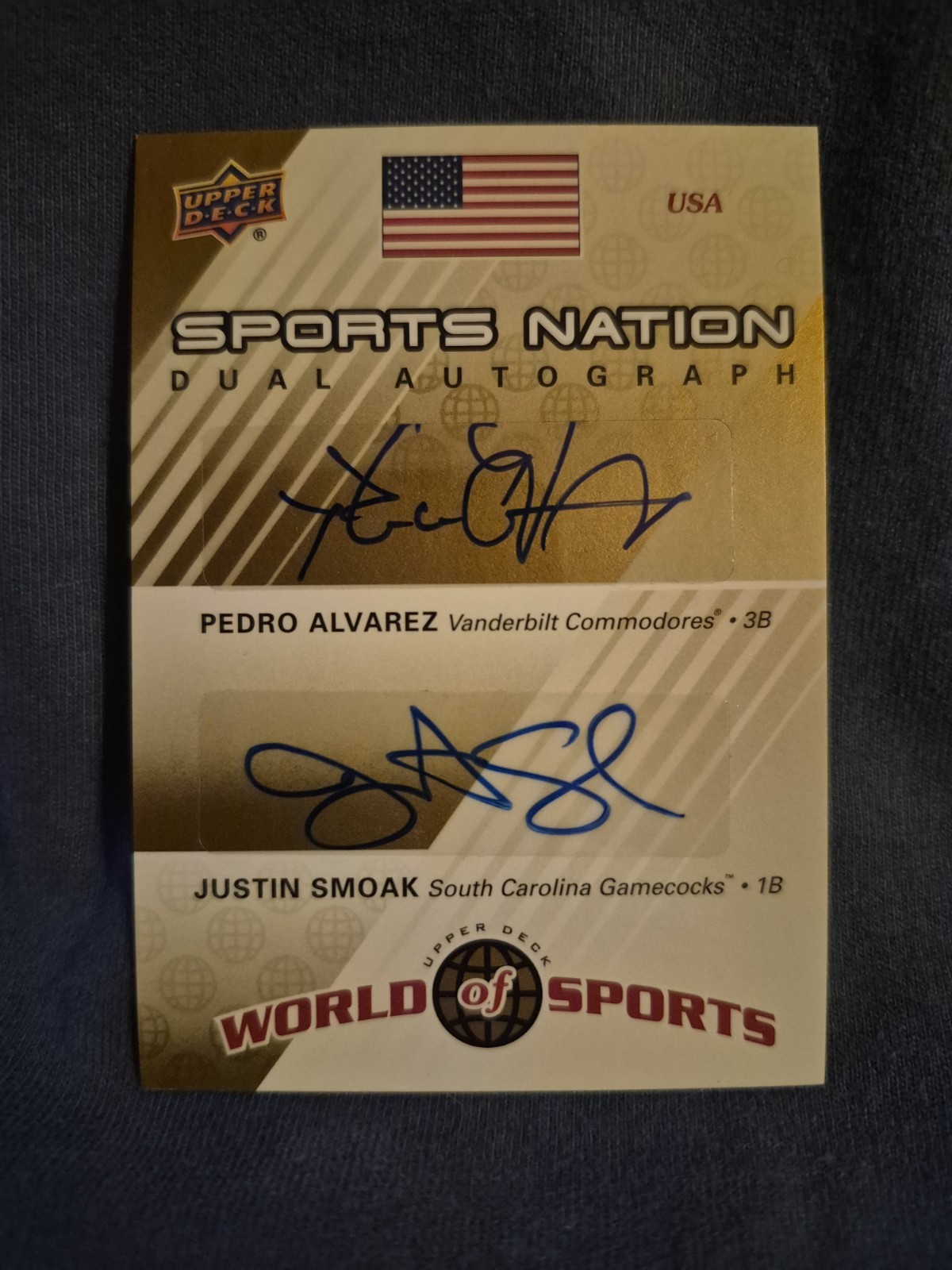 2010 Upper Deck WoS Dual Auto Pedro Alvarez & Justin Smoak #SND-AS /50 - NM 2010 Upper Deck WoS Dual Auto Pedro Alvarez & Justin Smoak #SND-AS /50 - NM
