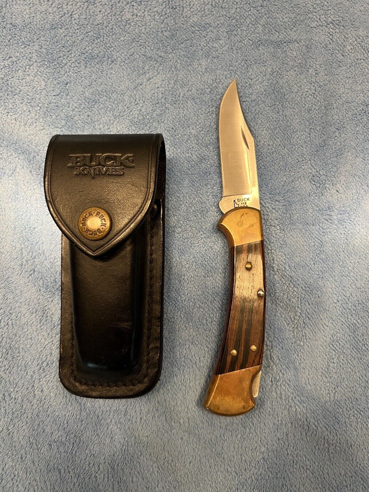 Buck 112 Ranger Folding Knife with Leather Sheath (0112BRS-B)