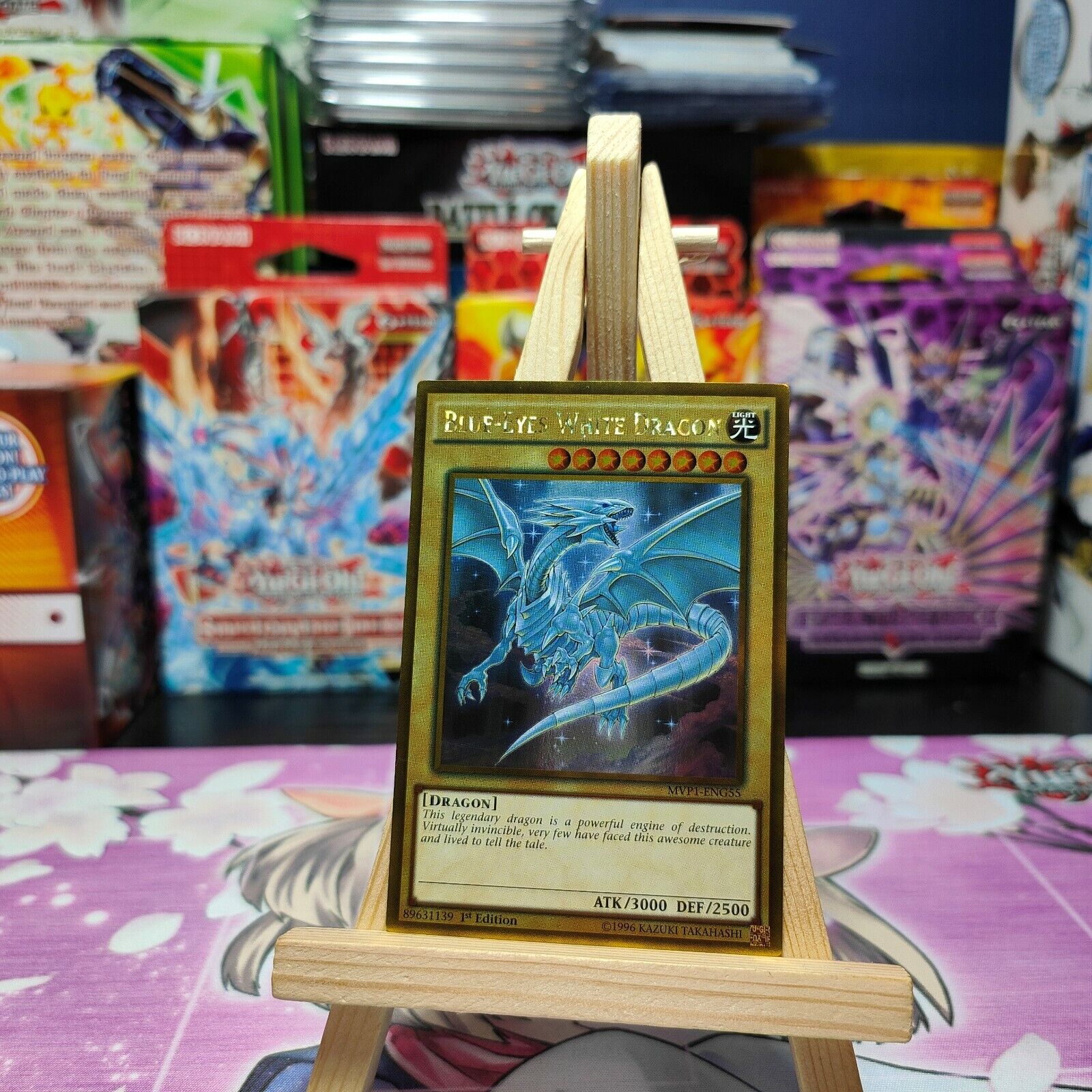 Blue-Eyes White Dragon - MVP1-ENG55 - Premium Gold Rare- 1st Edition - YuGiOh
