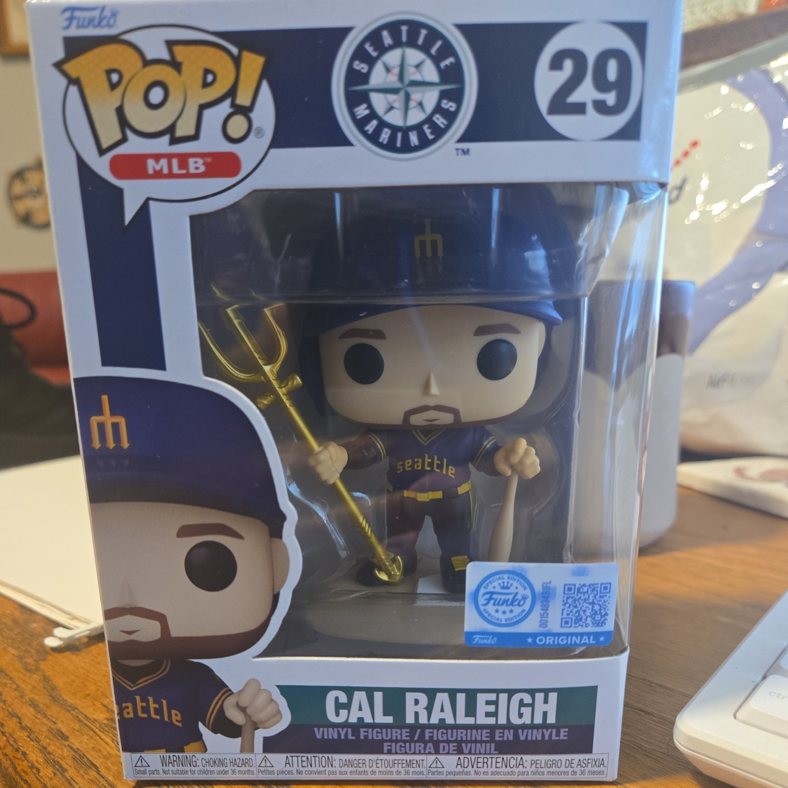Funko Pop MLB #29 – Cal Raleigh – Seattle Mariners New in box vinyl figurine
