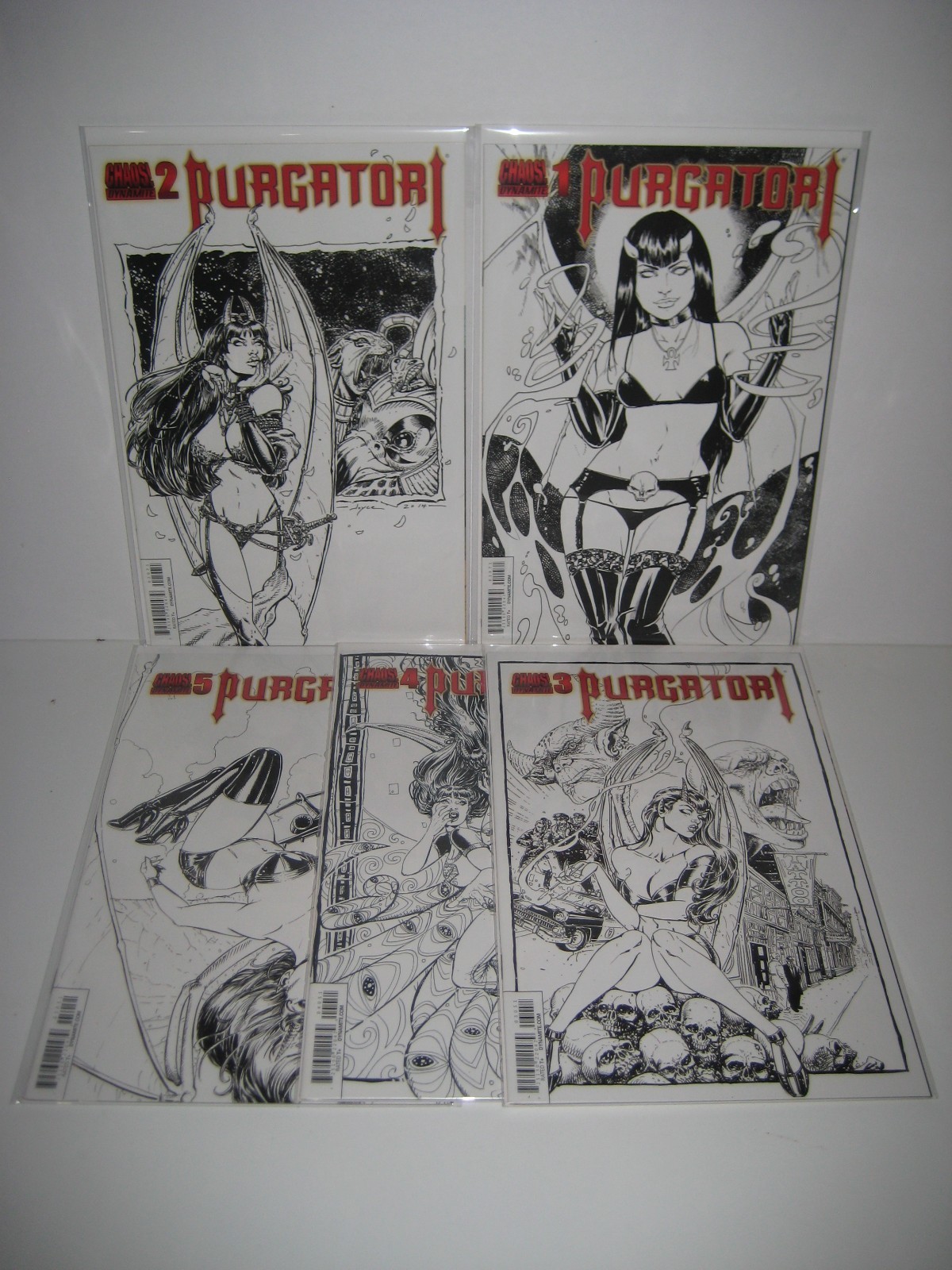 Purgatori #1-5 (Chaos, Dynamite, 2014) B&W Variant Set 2 3 4 Purgatori #1-5 (Chaos, Dynamite, 2014) B&W Variant Set 2 3 4