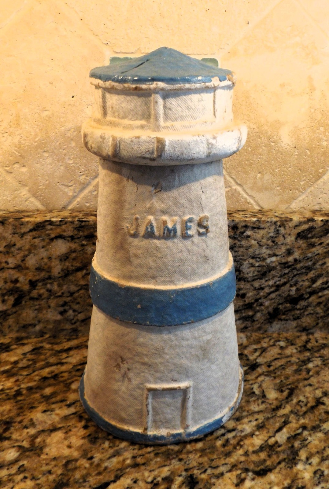 VINTAGE 1950'S JAMES SALT WATER TAFFY RARE NJ SHORE LIGHTHOUSE CONTAINER BANK VINTAGE 1950'S JAMES SALT WATER TAFFY RARE NJ SHORE LIGHTHOUSE CONTAINER BANK