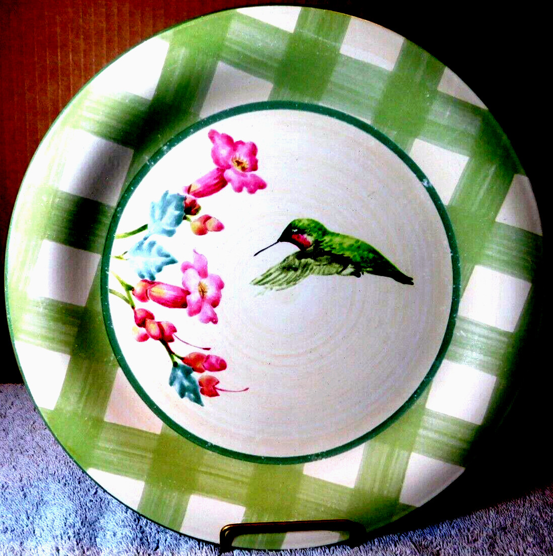 Lenox~2003 Summer Greetings Ruby Throated Humming Bird 1 Dinner Plate 10 3/4\