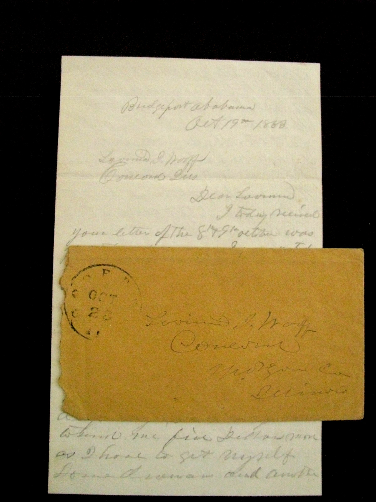 CIVIL WAR 101ST ILLINOIS SOLDIER LETTER KILLED IN ACTION GEORGIA 1864