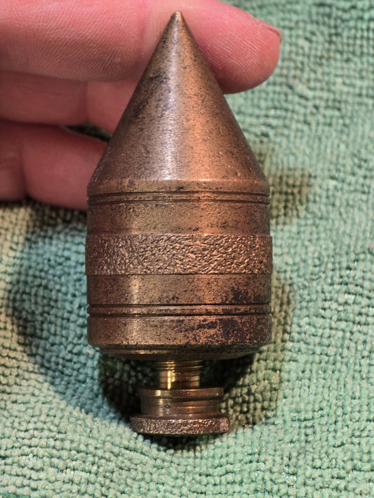 Unique Vintage 11 Oz. Solid Brass Antique Plumb Bob 320 Grams