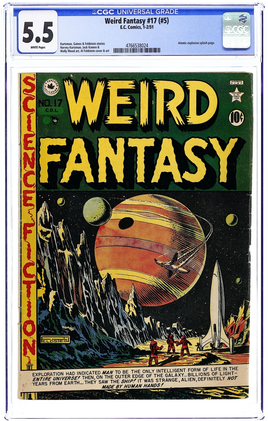 Weird Fantasy #17 CGC 5.5 1951 Canadian 1950 Superior 4766538024
