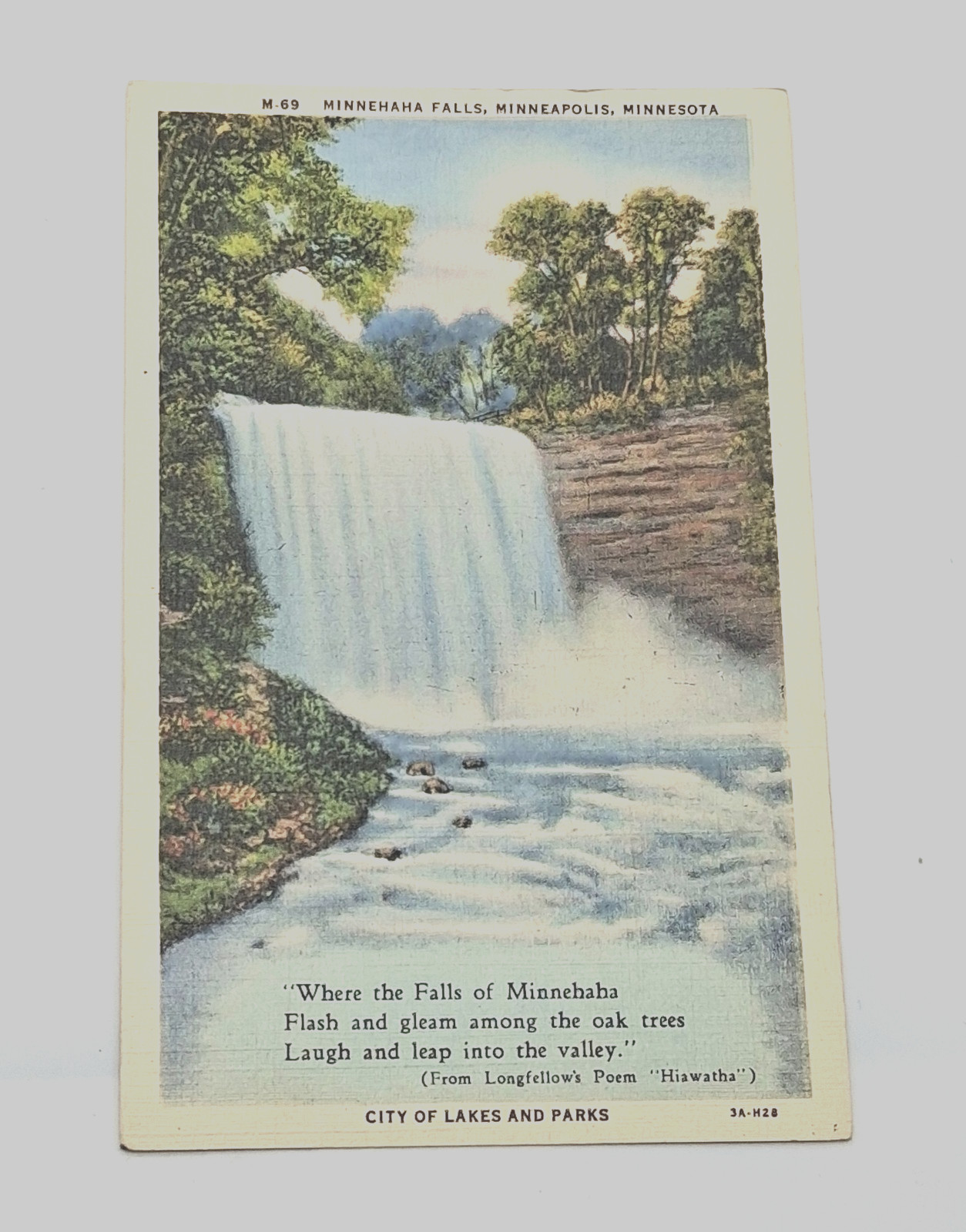 Postcard: Minnehaha Falls Minneapolis Minnesota Linen City of Lakes and Parks Postcard: Minnehaha Falls Minneapolis Minnesota Linen City of Lakes and Parks