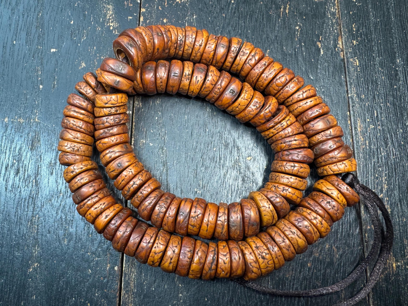 14mm Bodhi Seed 108 Mala Necklace – Large Tibetan Buddhist Prayer Beads for Med